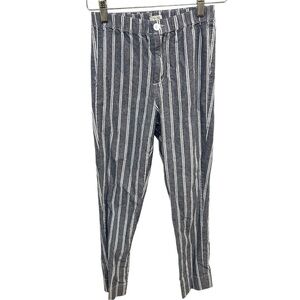John Galt Striped Pants small navy white EUC u0814